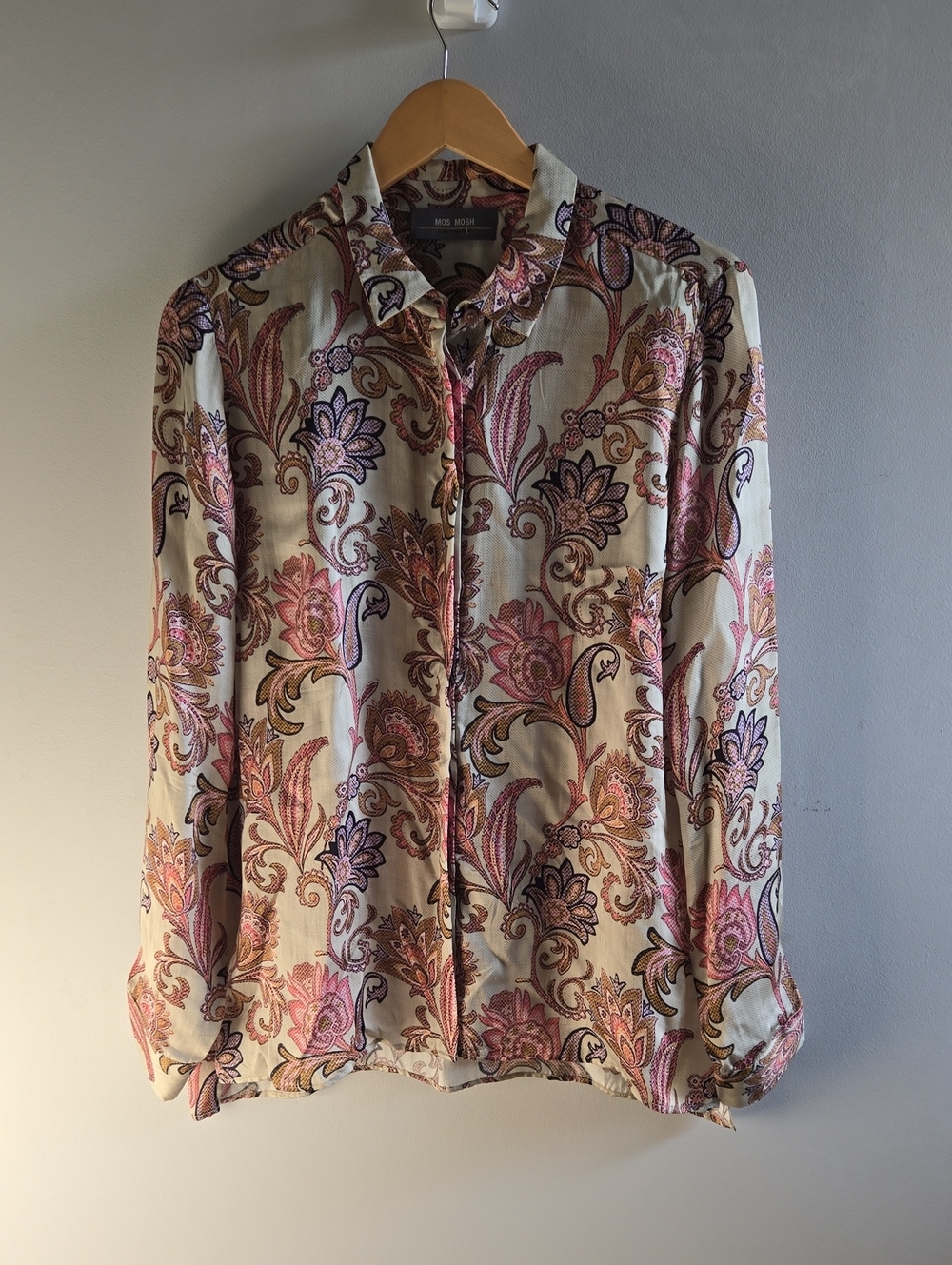 Mos Mosh Paisley Long Sleeved Button Down Shirt Size Medium